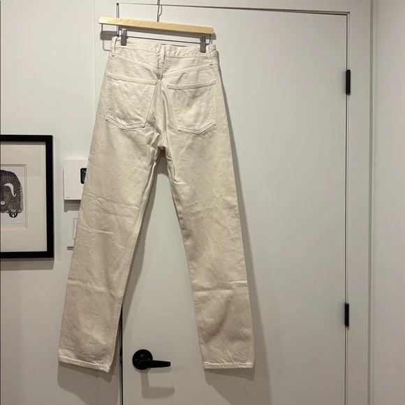 Agolde Cream Button-Fly Jeans - Picture 2 of 7